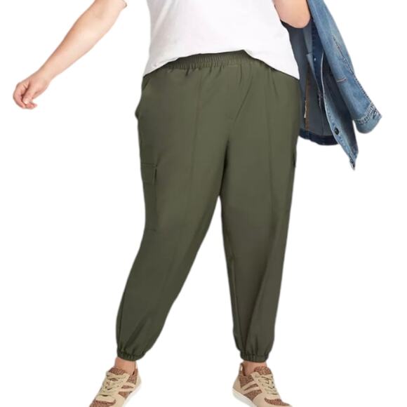 Lane Bryant Khaki Green Joggers Comfy Stretch Plus Size 22 - Picture 1 of 7